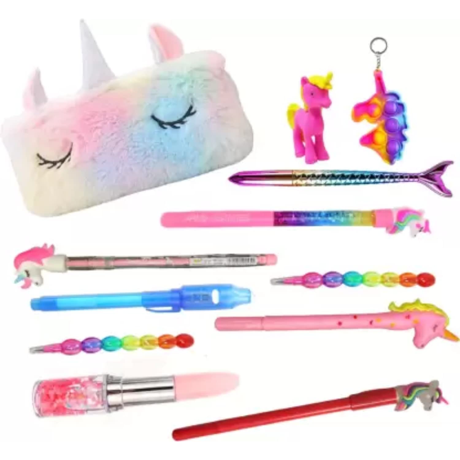 Urban Festivities Unicorn School Fur Stationery Set For Girls Pen Pencil Pouch Combo Unicorn Pencil Box Gel Pens Pencils Key Chain Party Favor Gift Return Gifts For Birthday (Pack Of 12, Multicolor) (B0C6THX6ZD) Amazon Price History, Amazon Price Tracker