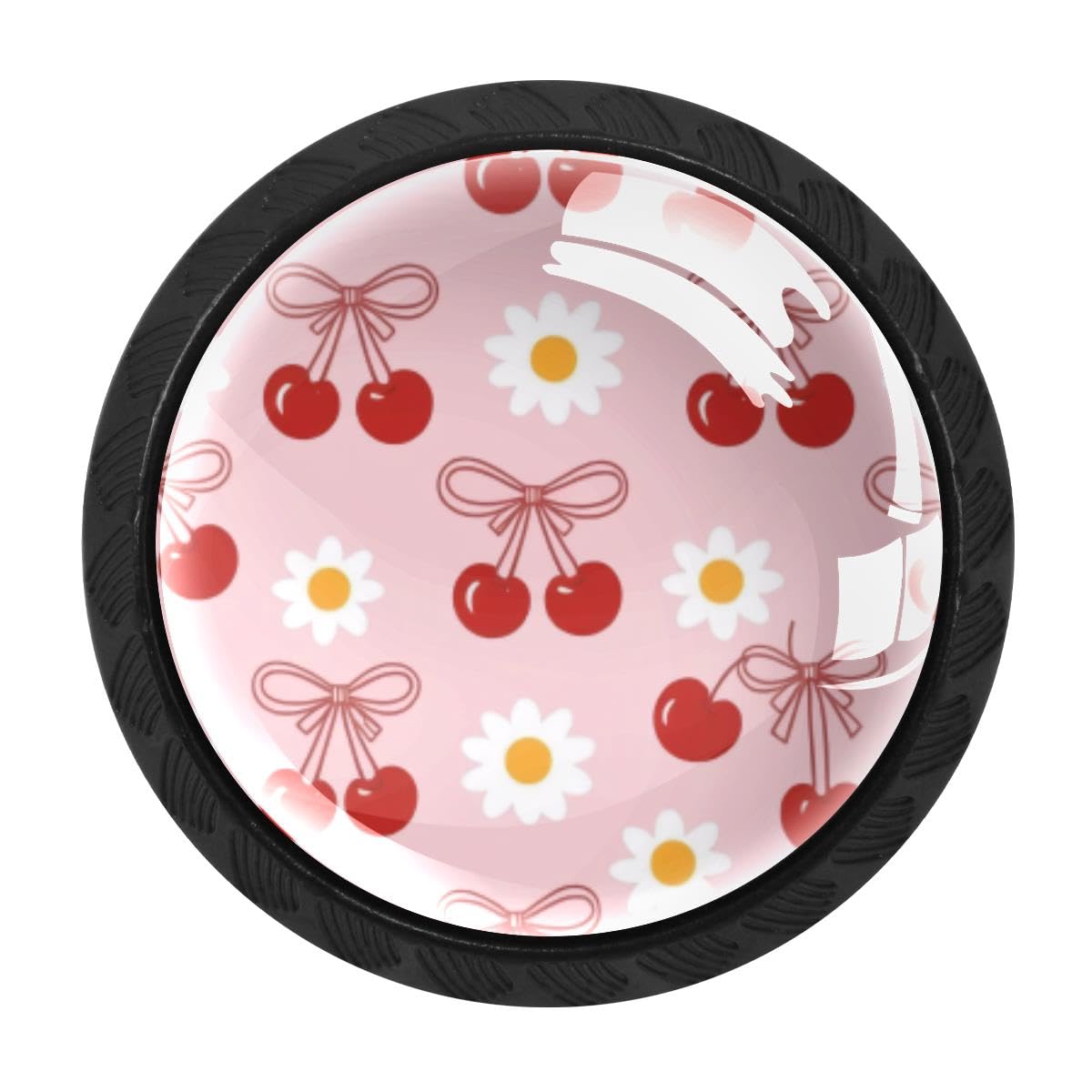Heoeh Multi 10 4 Pcs Kitchen Cabinet Knobs, Cherry Daisy Drawer Knobs Dresser Handles