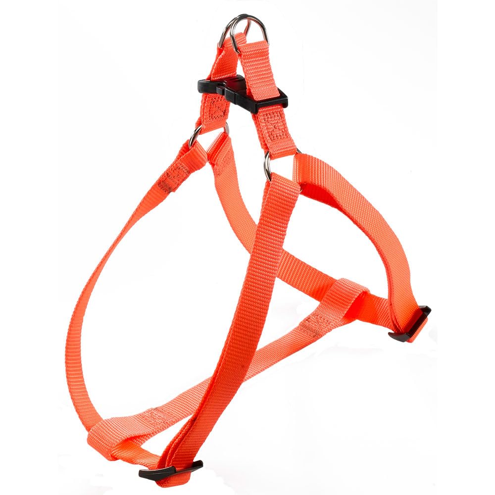 Ferplast Dog Harness Medium EASY M, Adjustable Dog Harness, Easy to Wear, 45-63 cm. Orange