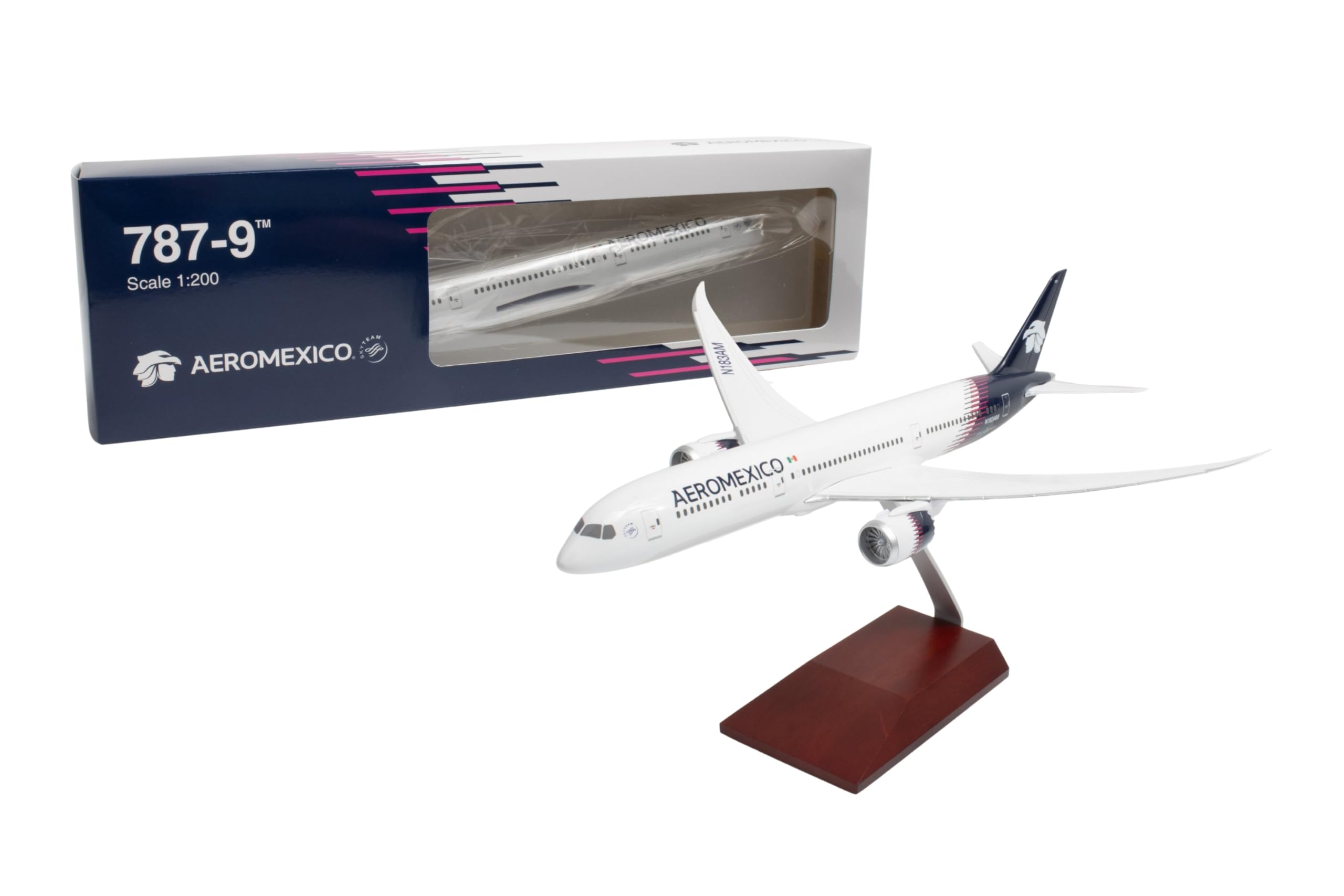 超メルカリ市限定価格Aeromexico 1/200 スカイマークス プラモデル Amazon.com: Daron Skymarks Aeroméxico 787-9 1/200 Collectible