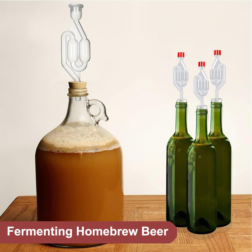 Guidre 5 pezzi tubi di fermentazione tappo di gomma con coperchio vino fai da te set per fermentazione fermentazione fermentazione birra di crauti fermentazione kimchi