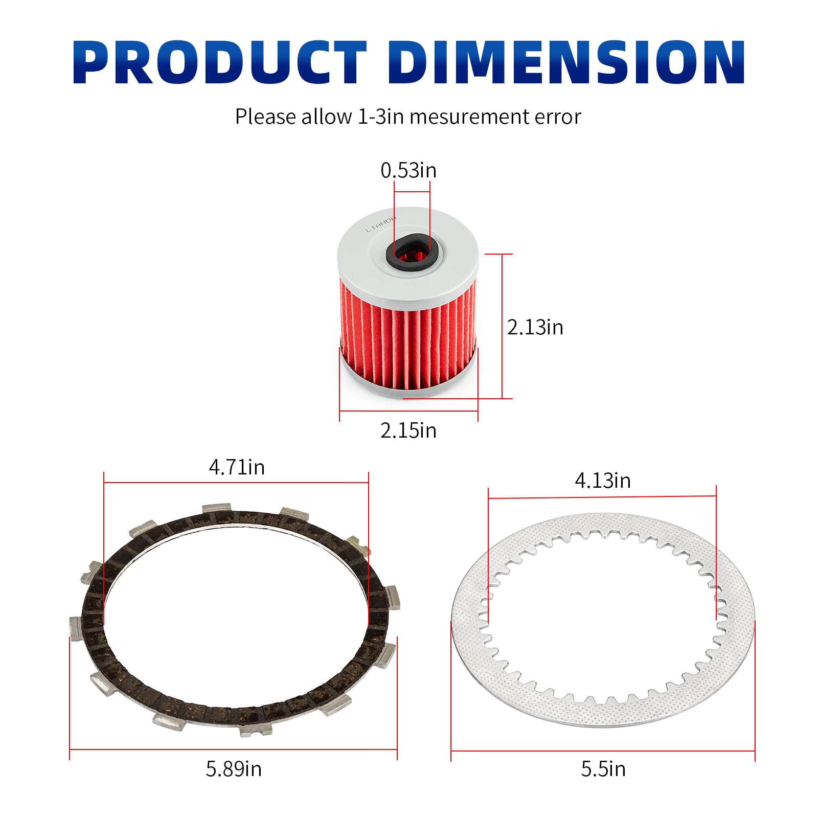 Replacement For Compatible With Clutch Friction Plates And Gasket Kit Kawasaki Bayou 300 Klf300c 1989-2005