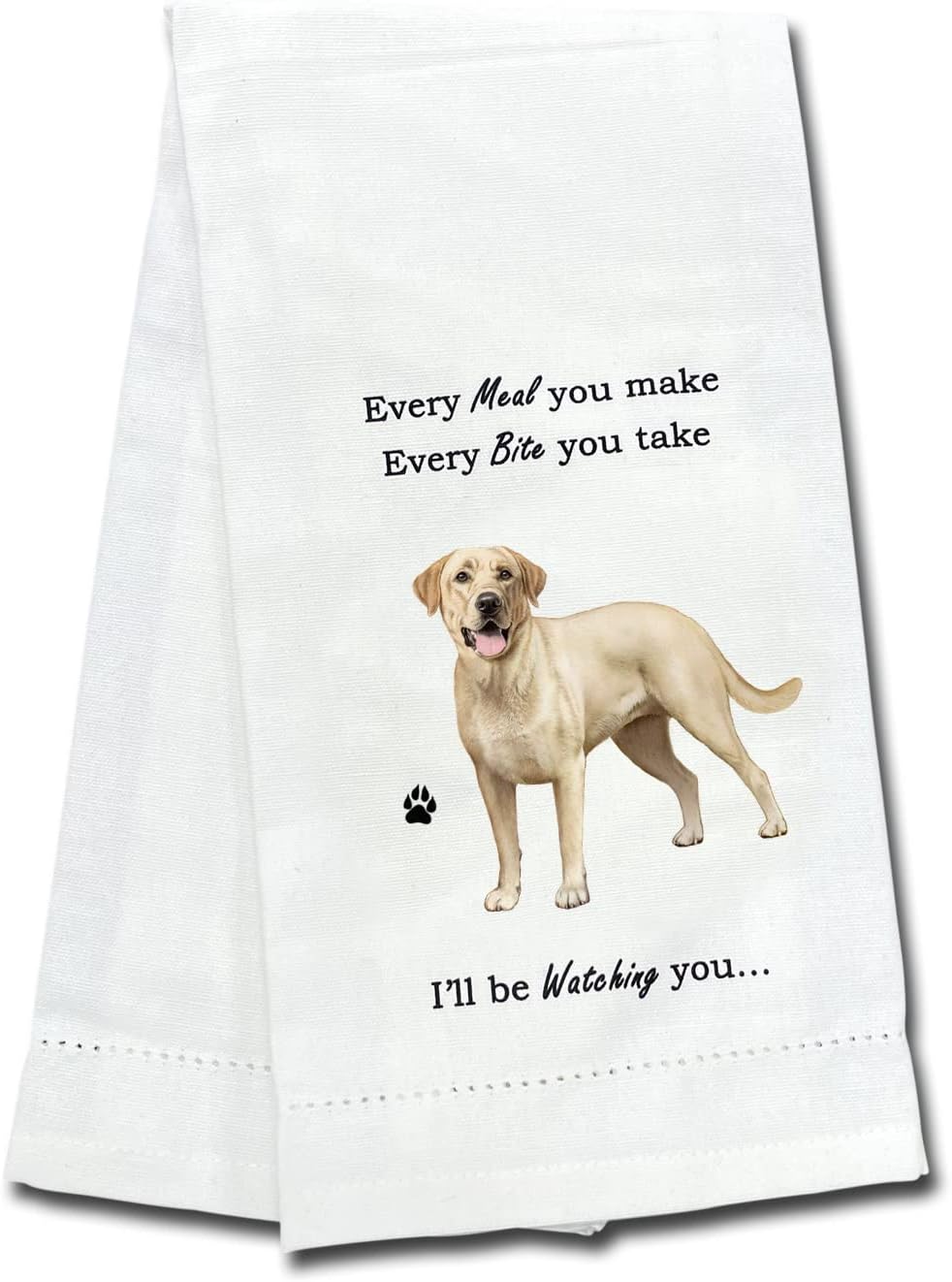 YELLOW LABRADOR Kitchen Towels - Soft, Highly Absorbent - Gifts for Pet Lovers - Quick Drying - 100% Natural Cotton