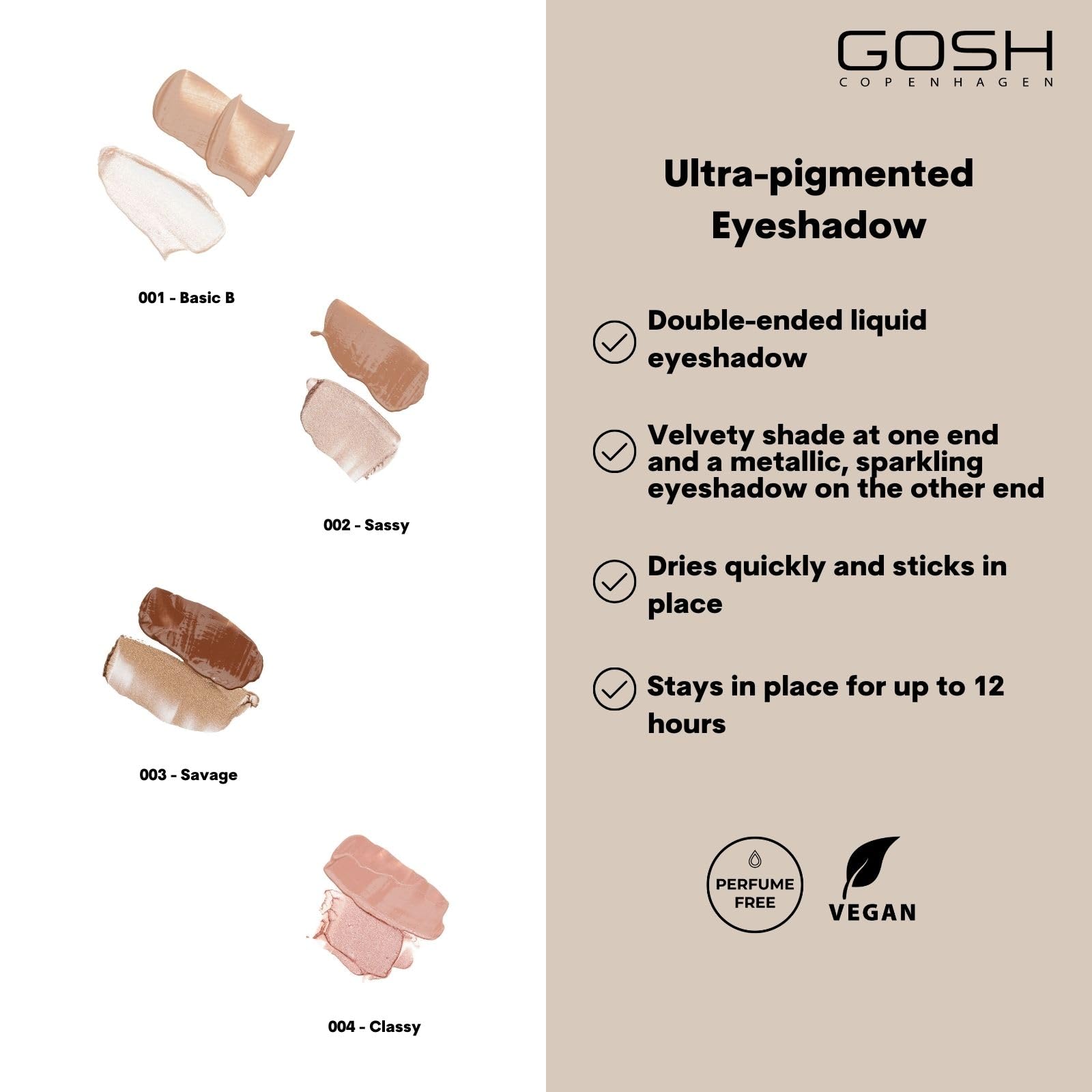 GOSH Eyeconic eyeshadow I 2-in-1 eyeshadow stick matte and metallic I Smudge-proof & waterproof - Image 2