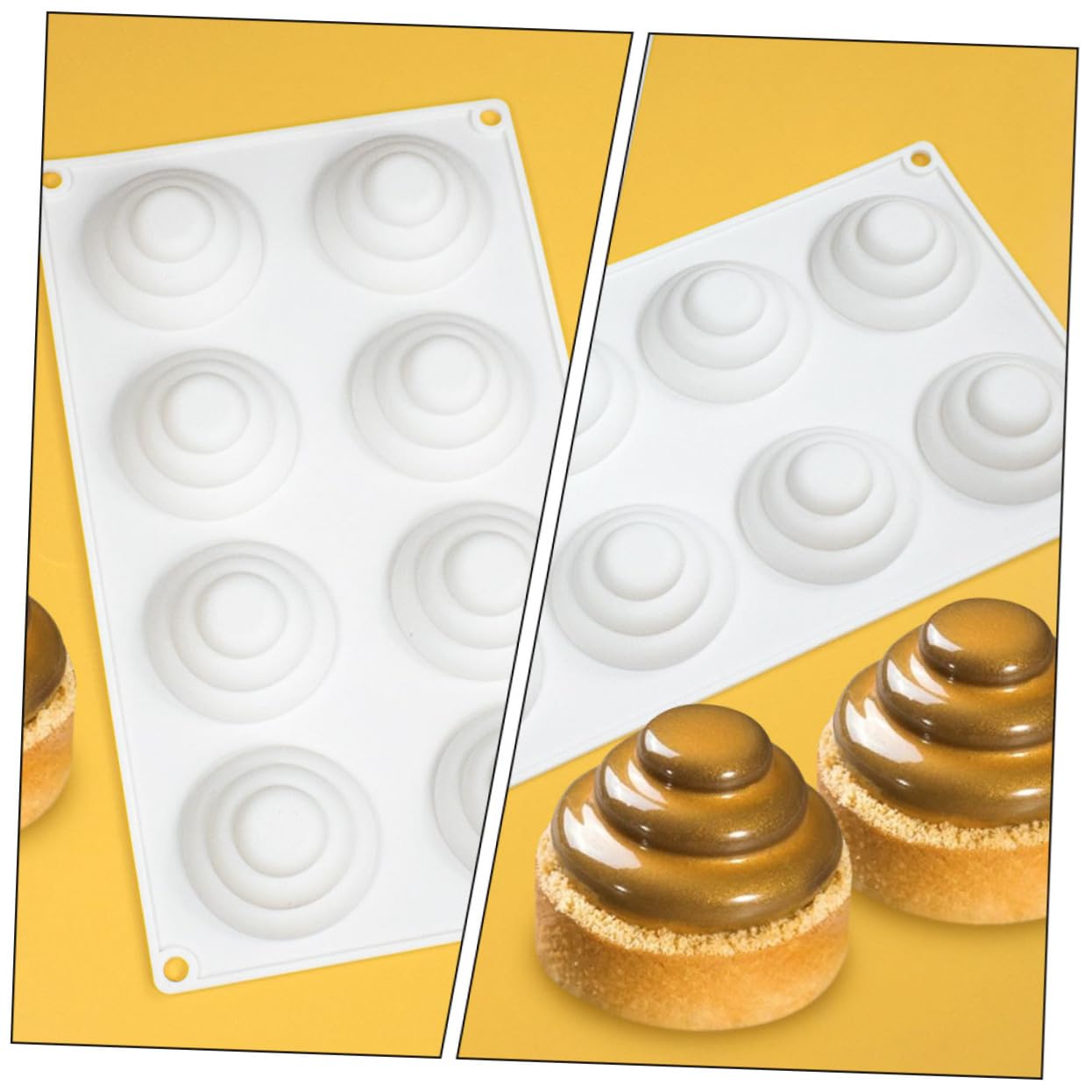 Amosfun 12 Pezzi Stampo per torta in silicone Caso per muffin