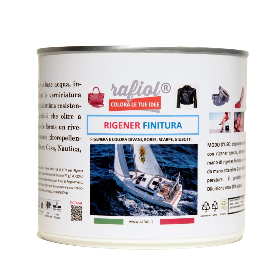 Rigener Special finitura satinata trasparente a base d'acqua; completa il tuo lavoro rendendo la superficie più resistente e idrorepellente. (1000 ml)