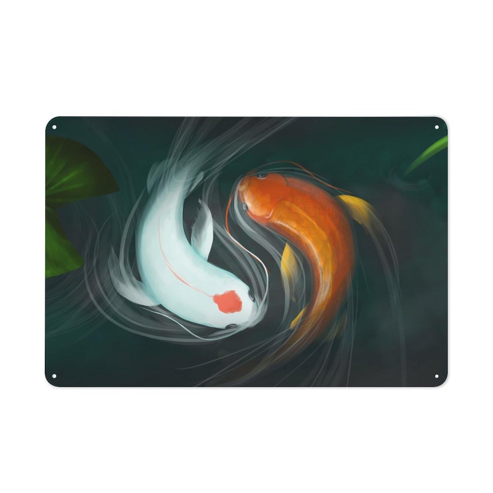Junmoney Style-20-6 Yin And Yang Balance Cafe Metal Sign 20X30cm, Shop Front Style Restaurant Wall Art For Takeaway, Bar, Kitchen Or Counter Area