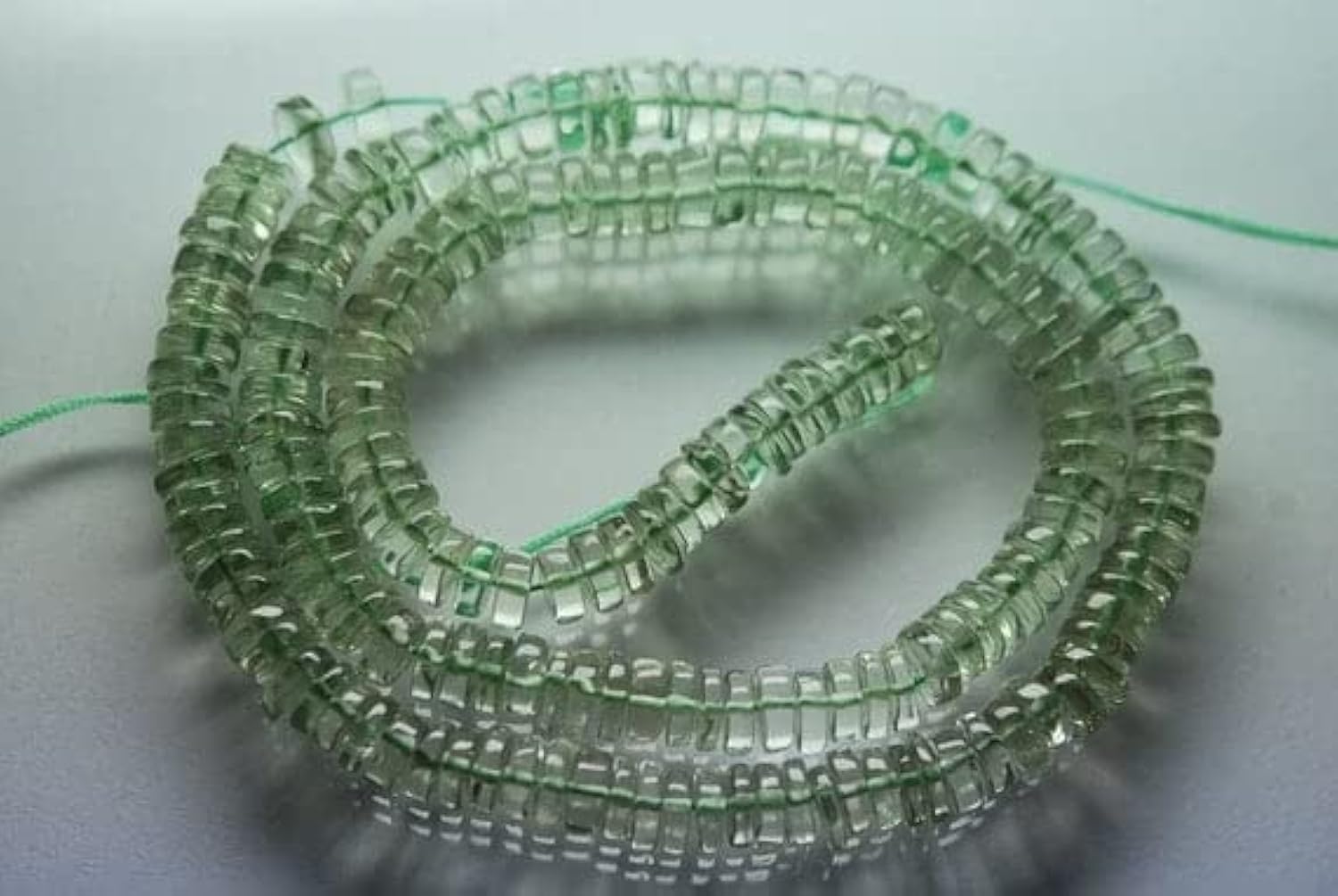 Améthyste verte naturelle perles pneu 5-6mm pour création bijoux DIY