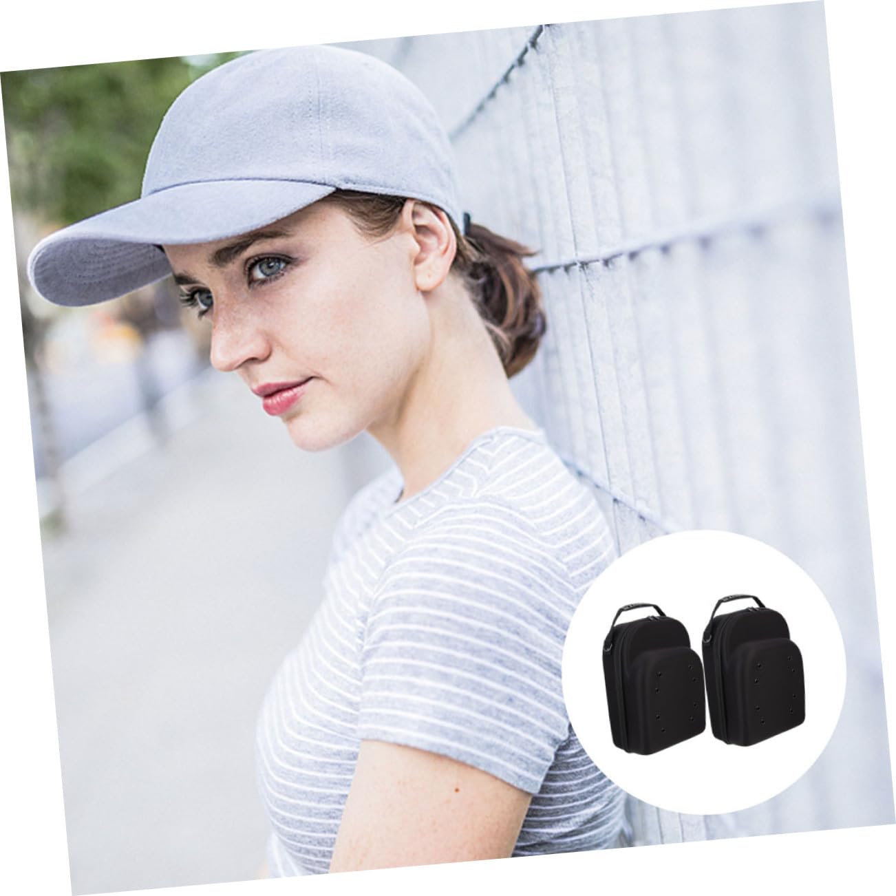 Healifty 2 Unidades Caja de Viaje para Gorras de Béisbol, Eva, Compacto y Portátil, Asa, para Organización y Protección, Hombres
