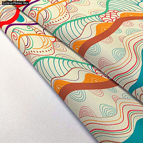 Image of ArtzFolio Waves Drawing | Reusable Sack Bag | Bag for Gym, Storage, Vegetable & Travel