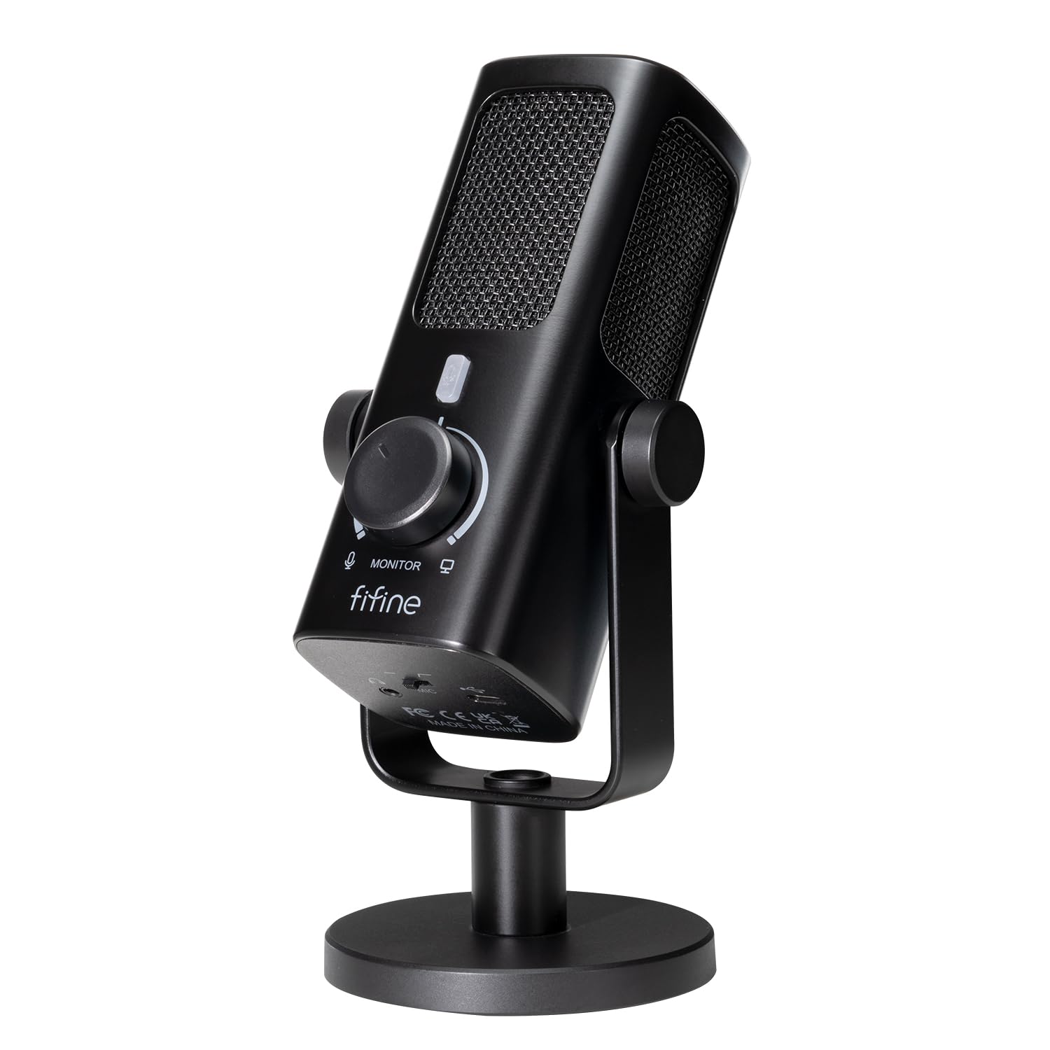 FIFINE Low-Cut Mikrofon Profile3, USB-Kondensatormikrofon mit Monitor-Mix-Lautstärkeregelung für Studio-Aufzeichnung/PC-Streaming, Metal-Mikrofon für YouTube Music Vocal Creatio