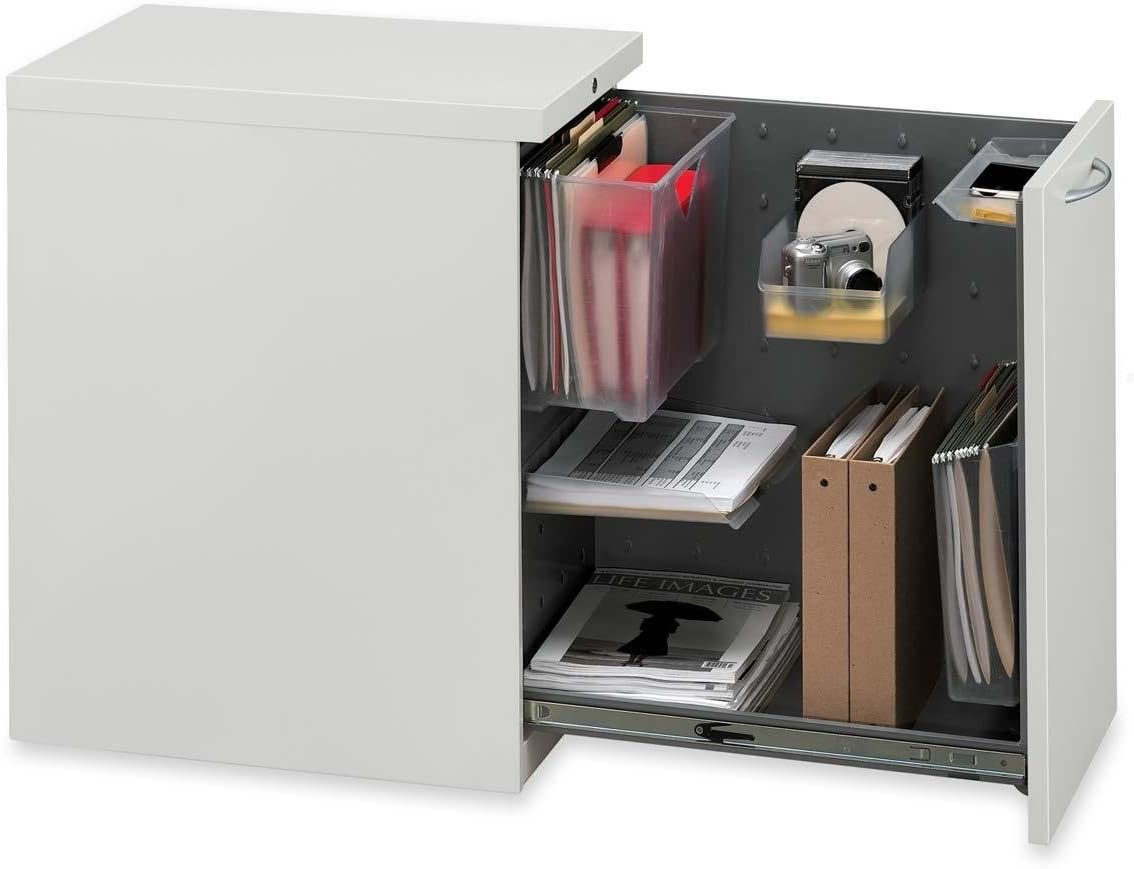 HON Flagship Mobile Right Pedestal File, W/Tub, 15w x 22 7/8d x 28h, Light Gray