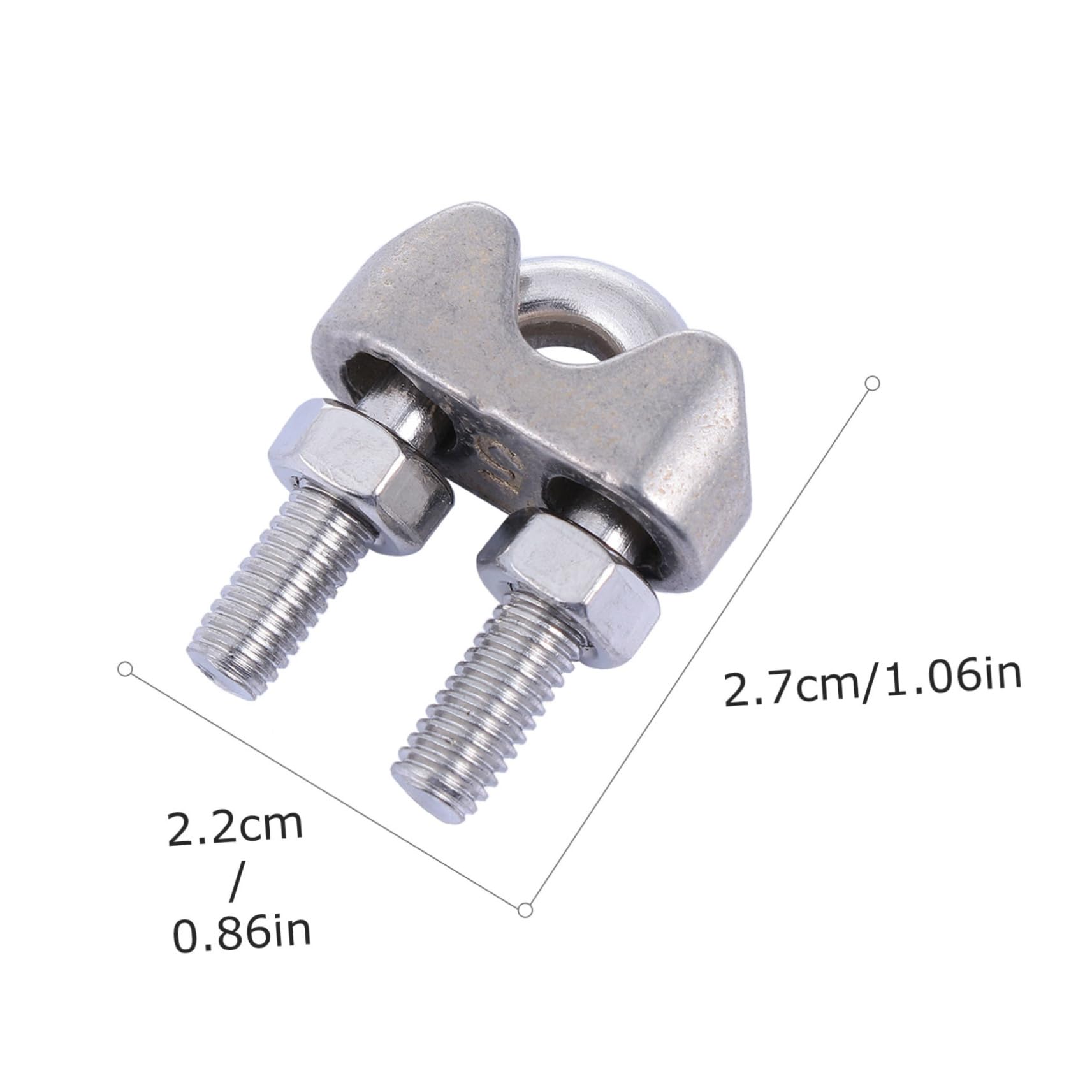 PRETYZOOM Pcs Wire Rope Clamp Clips Stainless Steel u Type Clamp Bolts for Ropes Hardware