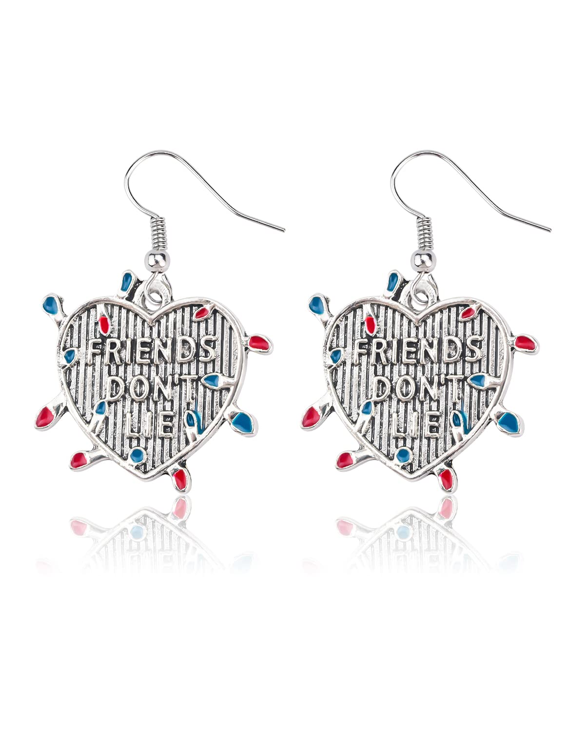 Abitoncc Earrings Demogorgon Upside Down Monster Alphabet Light Bulb Dangle Earrings Jewelry Gift for Men Women Girls