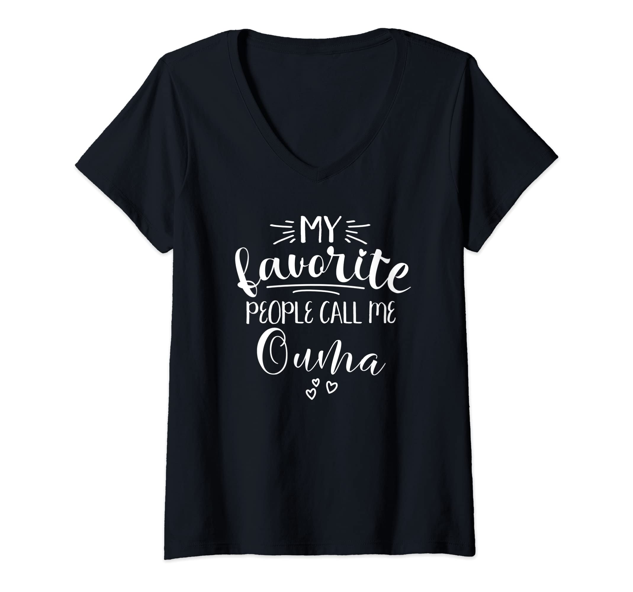 Womens My Favorite People Call Me Ouma V-Neck T-Shirt
