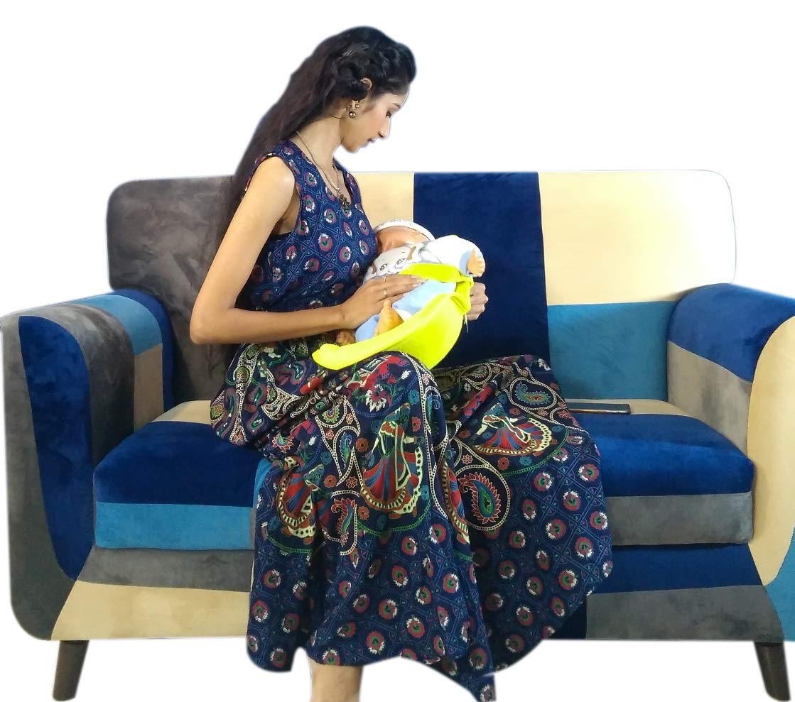 HOOPA 2-in-1 Infant Carrier for Newborn (0–4 Months) | Reclined Carrying & Breastfeeding Support | Strong Back Support | Indoor & Outdoor Use | Feeding Pillow | Nursing pad | Sunshine Yellow 1