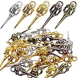 Bird Head Skull Charms, 25pcs Tibetan Style Bird Skull Head Charms Alloy Bird Head Skeleton Pendants for Necklace Bracelet Jewellery Findings Crafting, 5 Colors