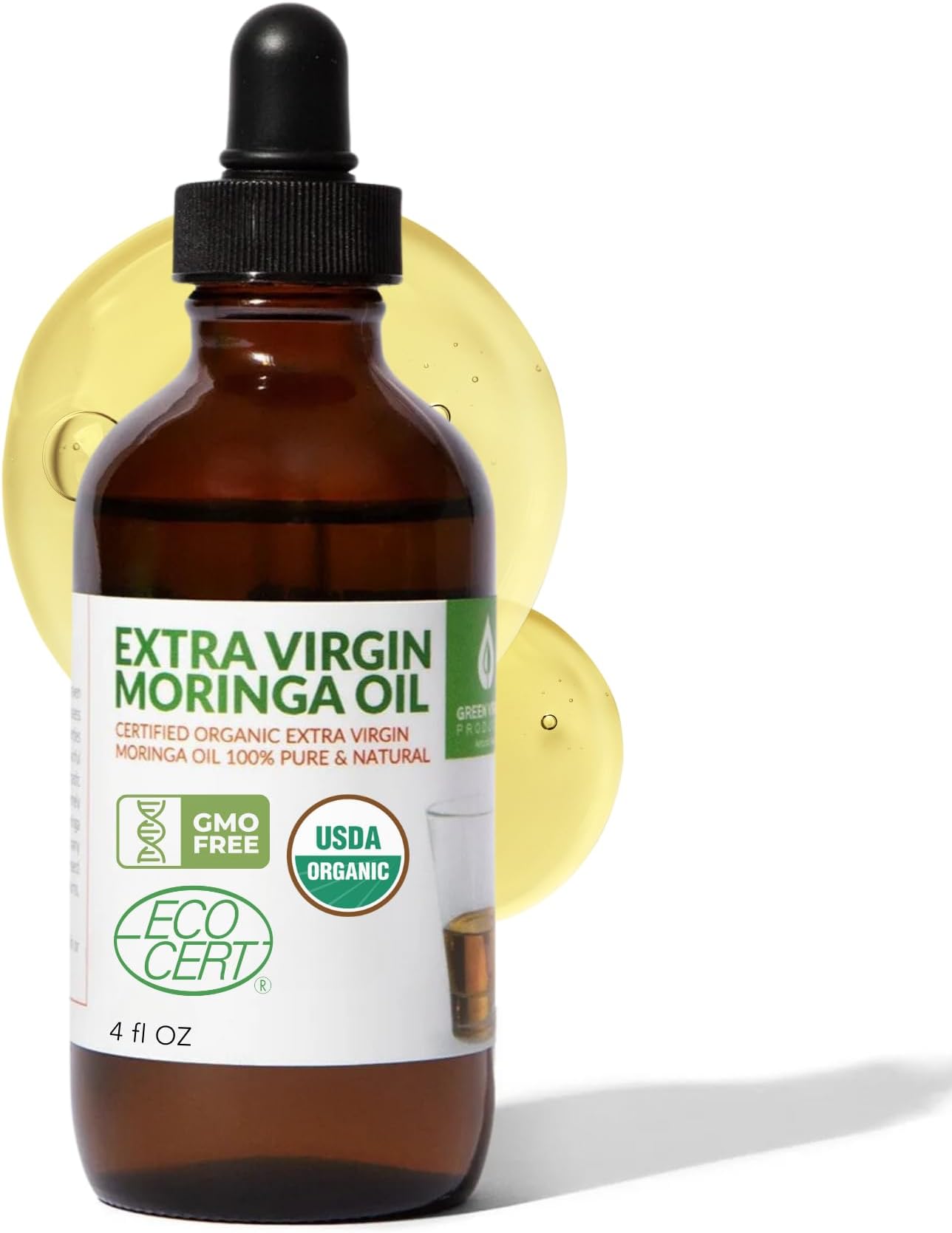 Moringa Oil, Cold Pressed 100% Pure, Food Grade