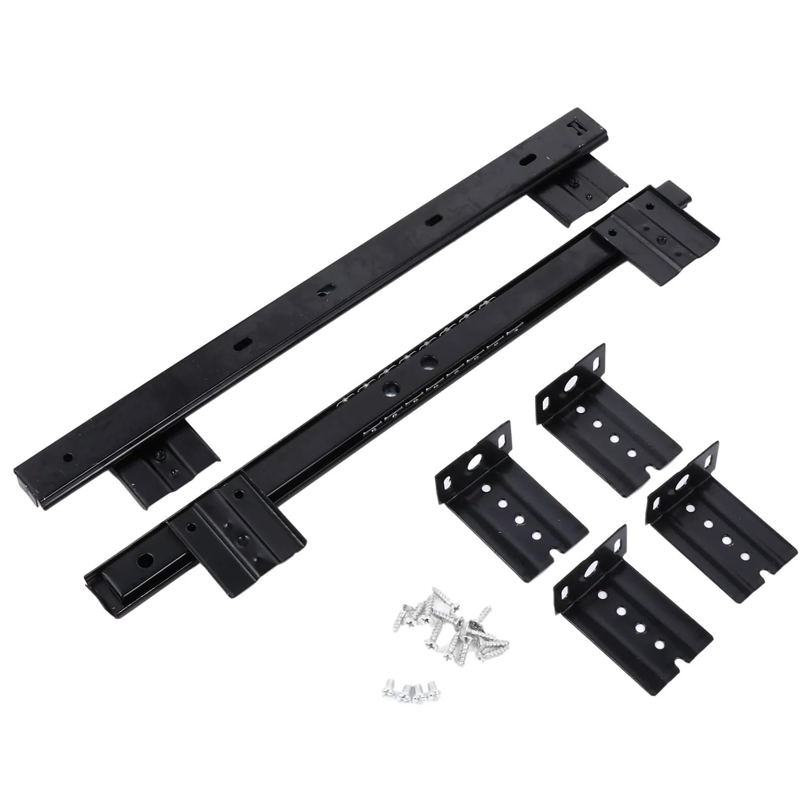 Desk Keyboard Drawer Rail Tray Slide Track Adjustable Steel Side Mount Suites Underdesk Computer Suitable for Drawers and cabinets