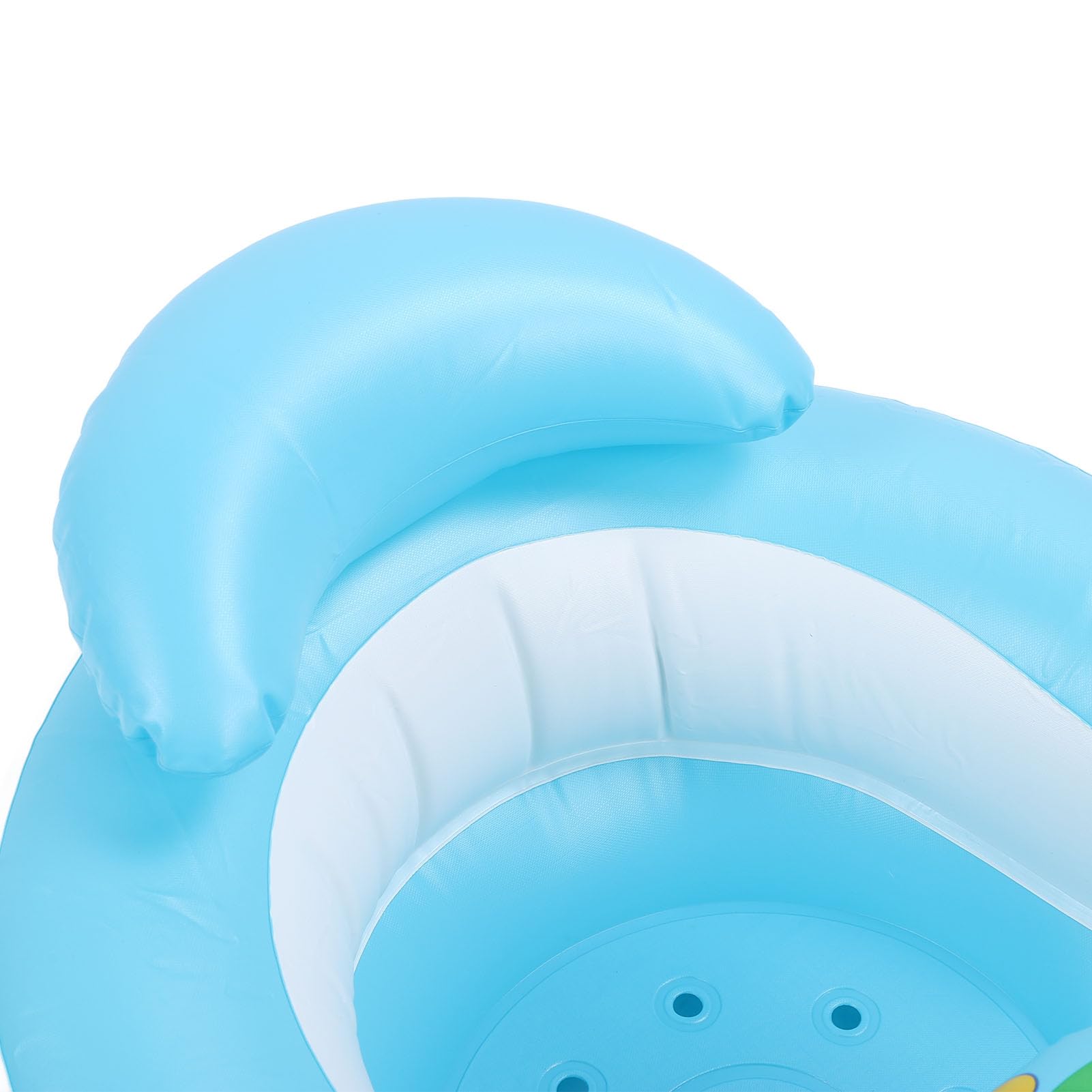 Aufblasbarer Babystuhl mit Sicherer Rückenstütze Zum Baden, Spielen, Füttern – Tragbares Baby für Neugeborene und Kleinkinder – PVC-Material Blau