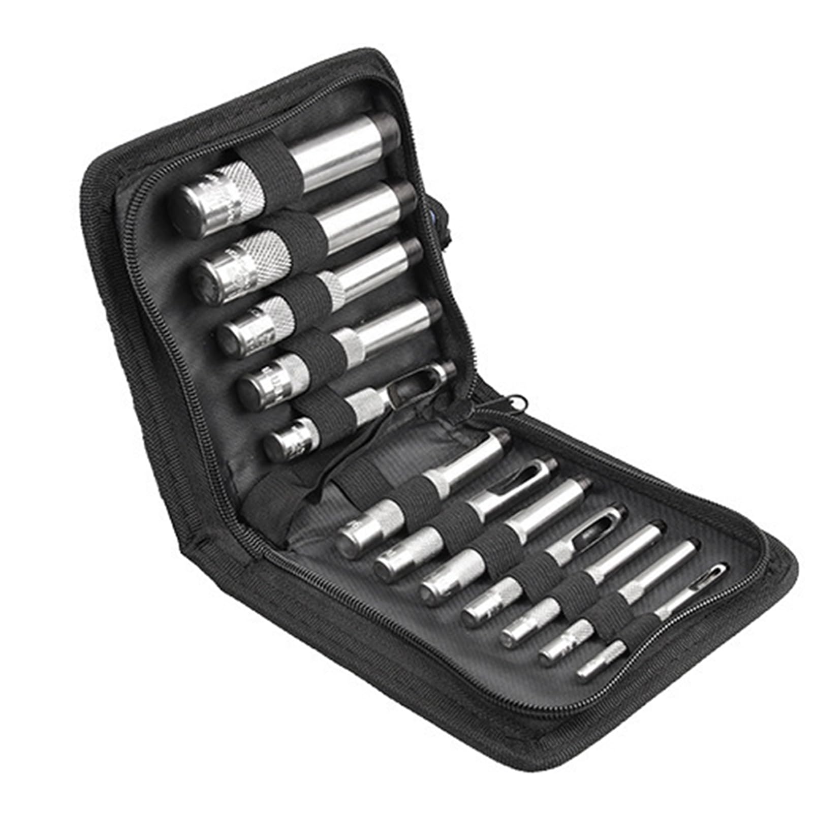 Buxuaaaa 12/15 Pcs Leather Working Hollow Hole Punched Set Leather Craft Working Tool Hole Punched Set 3mm-25mm