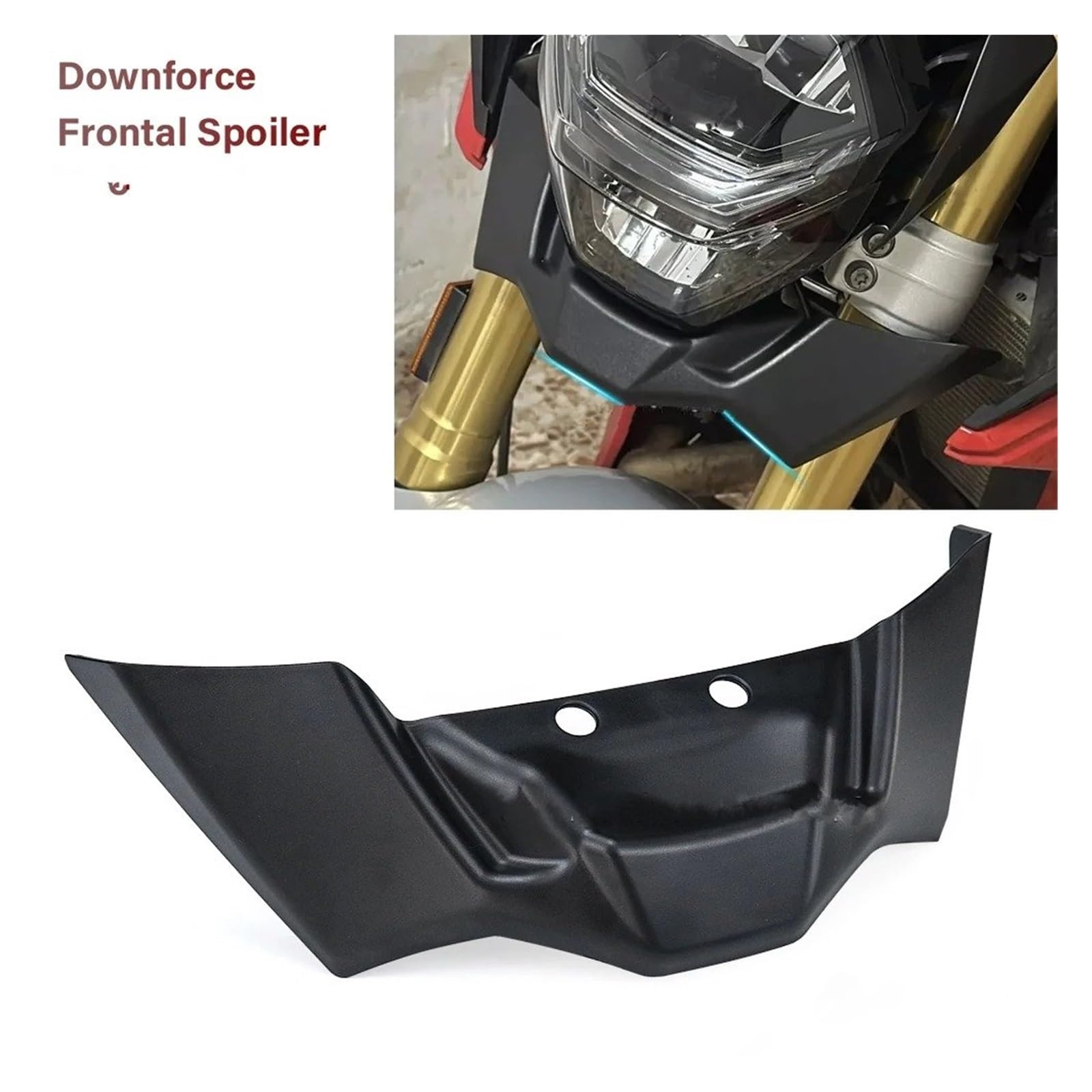 Alerones para Moto para BMW F900R F 900 R F 900R F900 R 2021 2022 Alerón Lantero Motocicleta Flector Carga Aerodinámica Snudo(Negro)