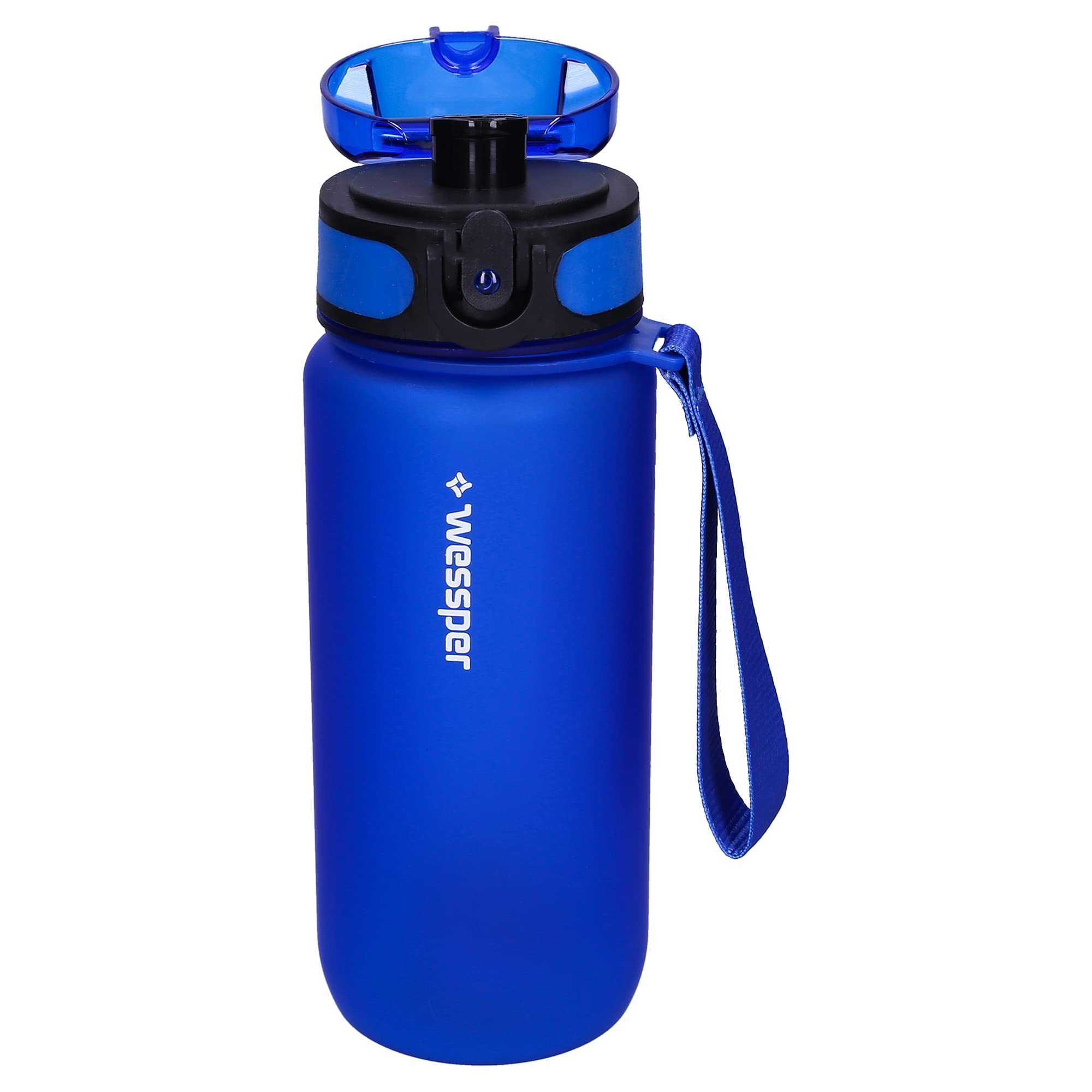Wessper Zestaw Dzbanek Filtrujący 2,5L | Butelka na Wodę z Tritanu Motywacyjna 500 ml z Miarką Czasu | 5 Filtr do wody zamiennik dla Dafi Unimax Aquaphor A5 BRITA Maxtra+ PHILIPS AWP212/10 | Niebieski