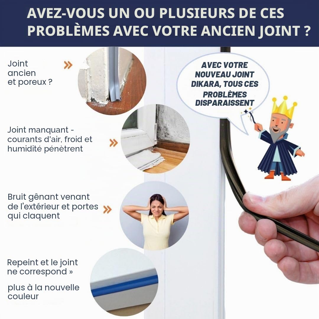 Joint de fenêtre pour cadre et battant, joint de tuyau, joint à lèvre pour fenêtre en plastique, fenêtre en aluminium (joint de tuyau 10 m)