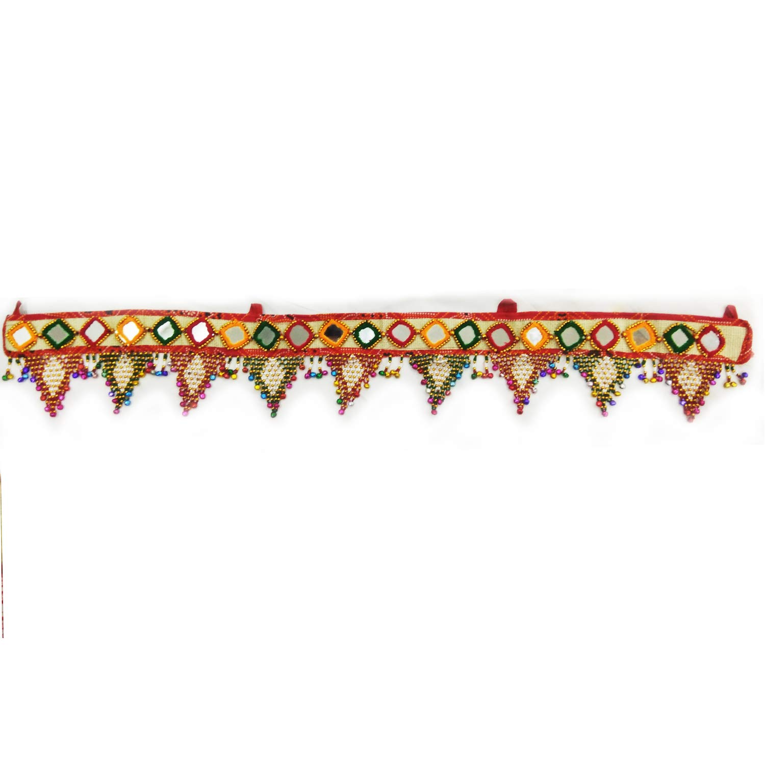 Aadhiyashakti HandicraftTraditional Multicolour Decorative Toran for Home Office