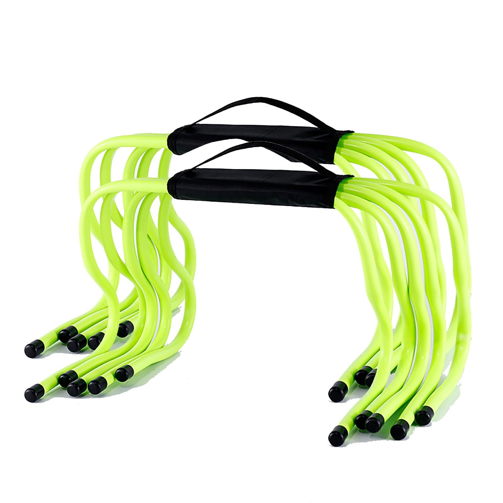 10 Pcs Speed Agility Training Hurdles Detachable, Soccer Hurdles Training Equipment with Carrier Strap, Mini Hurdles Agility Kids for Outdoor Workouts/ Pediatric Patients(Green,30cm (11 4/5in))