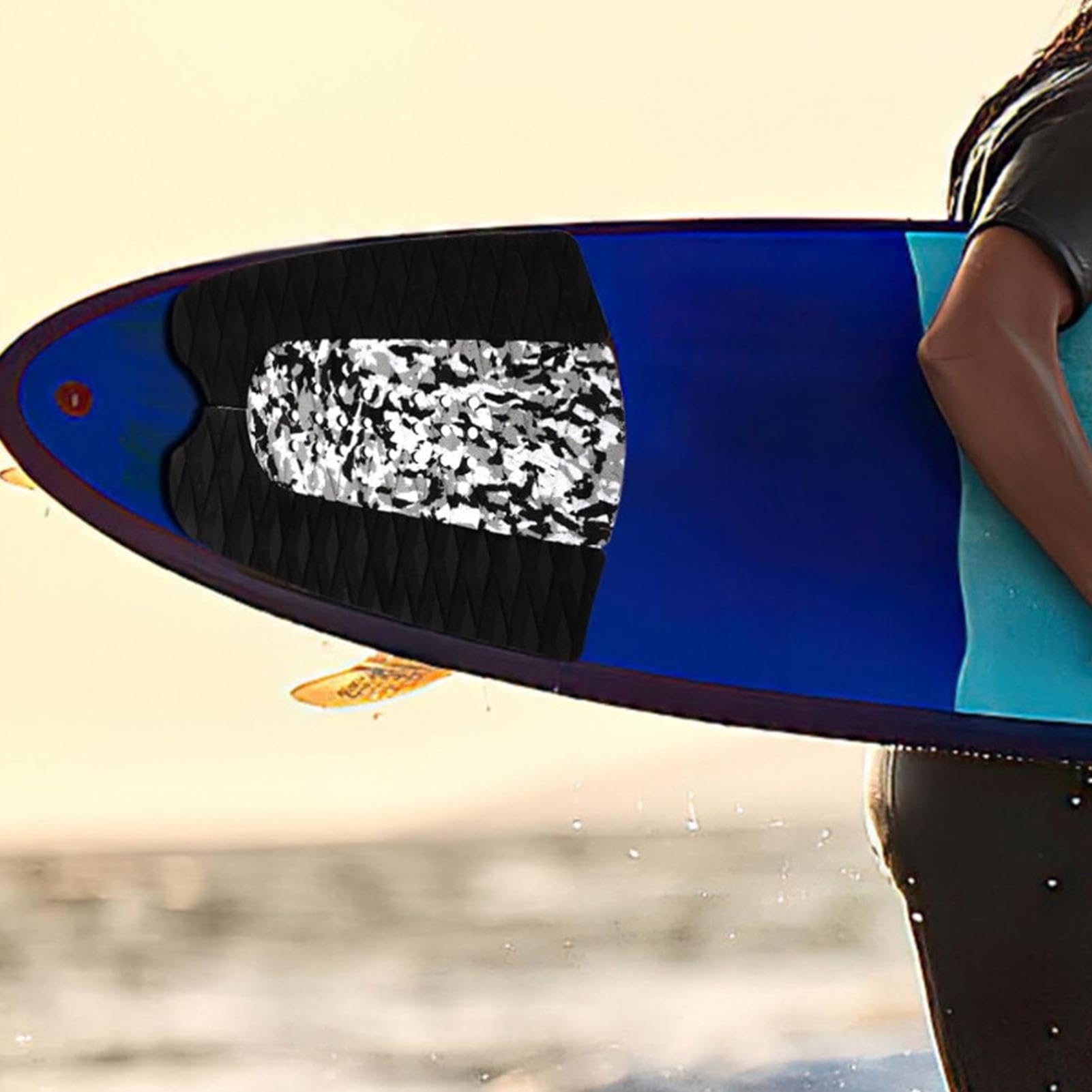 Almohadilla de tracción para skimboard, antideslizante, portátil, resistente, almohadilla de playa, deportes acuáticos, playa, piscina, kayak, monopatín, verano al aire libre