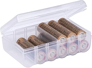 Dial Industries AA Battery Organizer Case - Holds 12 AA Batteries, Durable Snap Lid, Compact Storage for Home & Travel