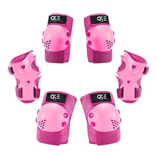 CKE Rodilleras para niños y jóvenes para coderas y rodilleras para niños pequeños, conjunto de equipo de protección para niños y niñas con