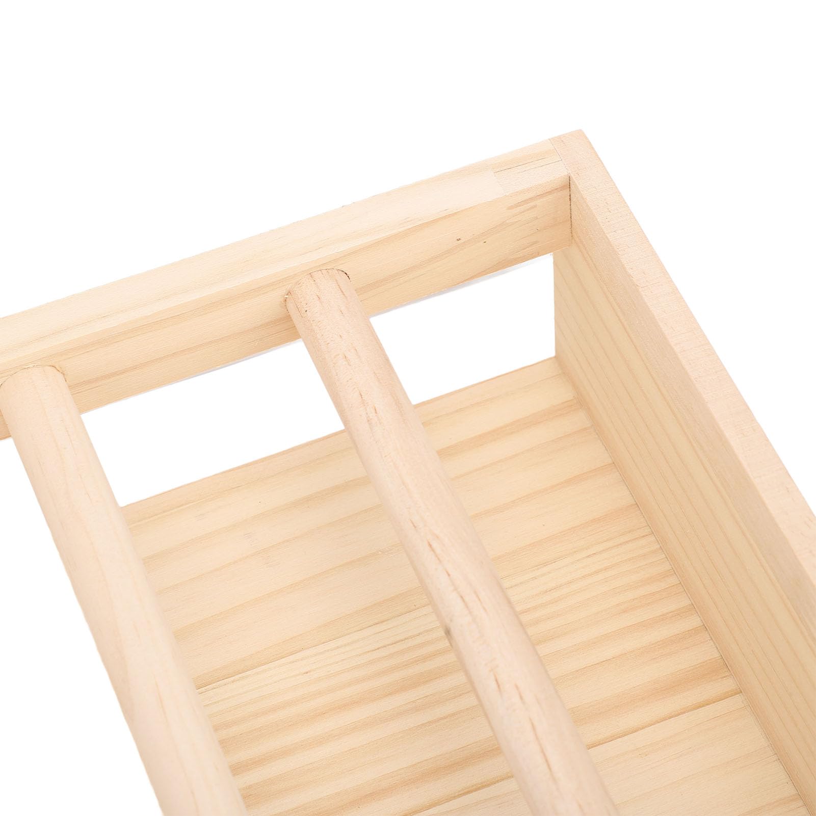 Rabbit Hay Feeder, Wooden Bunny Food Feeding Manger, 40 x 8.6 x 28 cm Bunny Hay Holder Toilet with Litter Box for Chinchillas Hamster Small Animals - image 7