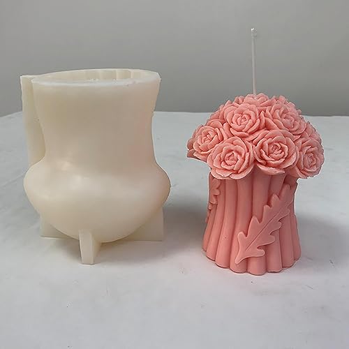 Miniatura 4 de Molde de flores para sostener flores, molde para velas de flores, molde de cilindro de flor, molde de fundición de resina de flores, moldes de