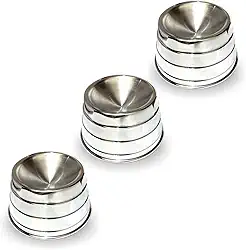 Kit 3 Comedouro Ergonômico Elevado Para Gatos Pet Alumínio