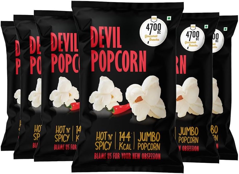4700BC Devil Popcorn, Jumbo Pack, 300g (Pack of 6 x 50g)