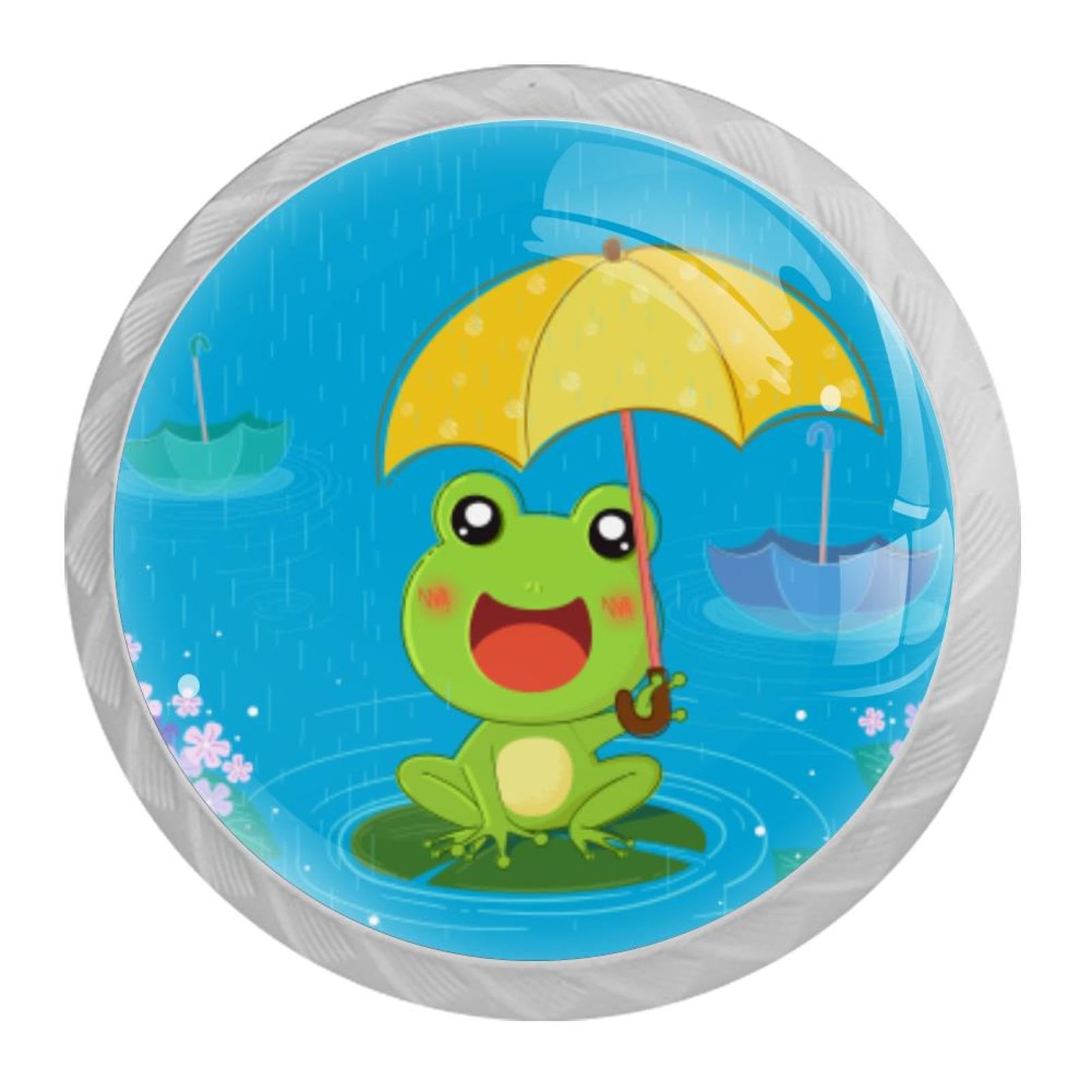 Tqmspg Multi12 4 Pieces Drawer Pulls Cute Frog Door Knobs Dresser Handles For Kitchen Wardrobe Cupboard Hardware Furniture