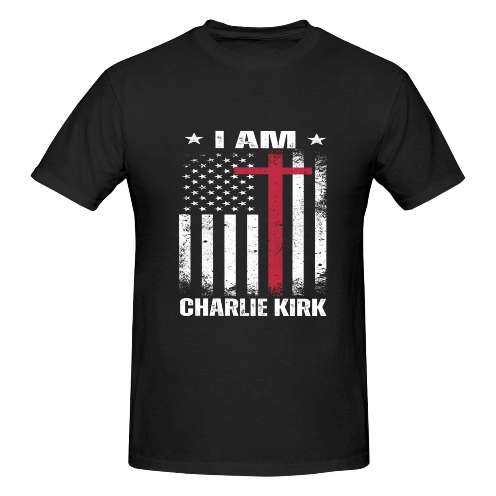 I AM Charlie Kirk Shirt Hero Charlie Kirk Men's T-Shirt Short Sleeve Tees Black