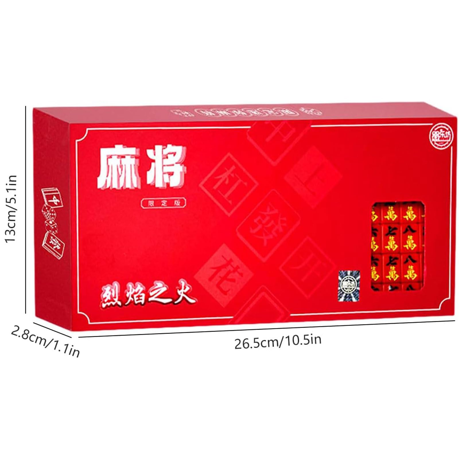 ppARK Mahjong Mahjong-Set in Reisegröße, Mahjong-Brettspiel-Set, traditionelles chinesisches Mahjong-Spielstein für Erwachsene, Familien-Reisespiel Mahjong Spiel