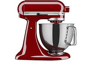 KitchenAid KSM150PSER Artisan Tilt-Head Stand Mixer with Pouring Shield, 5-Quart, Empire Red