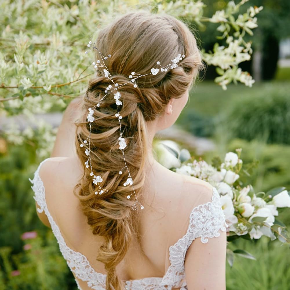 Amazon.com : GOMAKERER 1 Pc Bridal Wedding Hair Vine and 6 