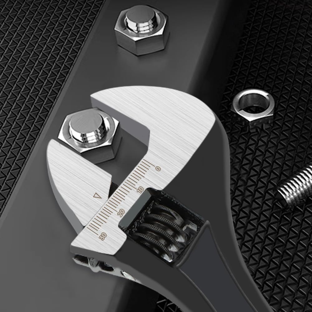 Juego de 3 llaves ajustables para tubo, 6, 8, 10 pulgadas de ancho, con agarre ergonómico, juego de llaves ajustables para fontanería automotriz y reparaciones domésticas