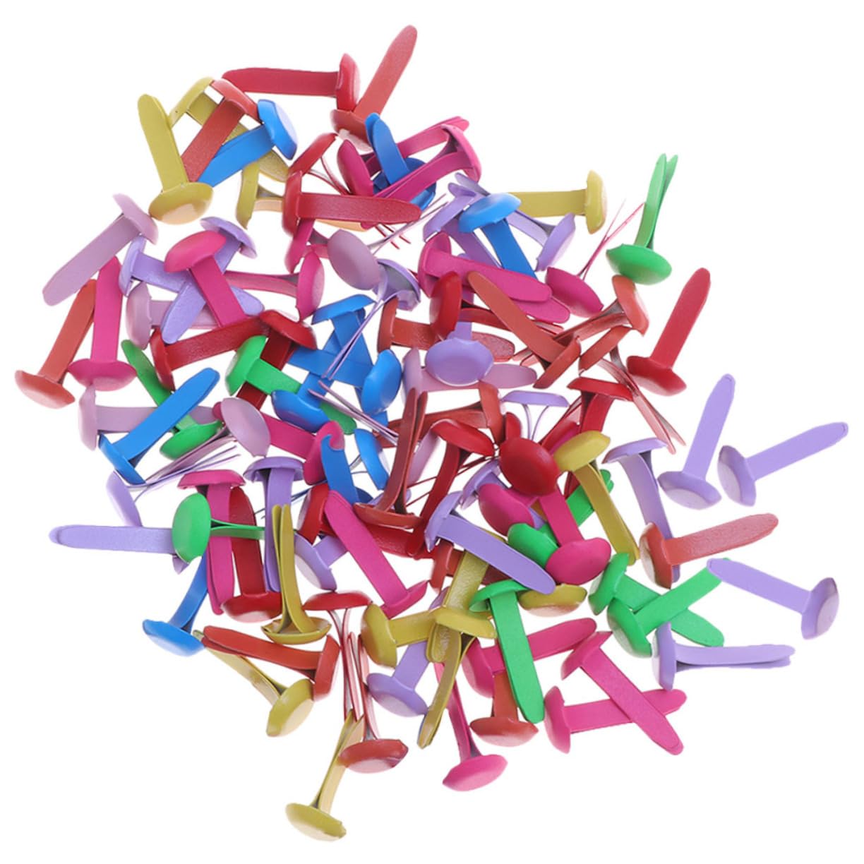 Beatifufu 300pcs Mini Brads Fasteners Round Split Pins for Scrapbooking Decorative Scapbook Craft Alloy Small Brads Sturdy Design
