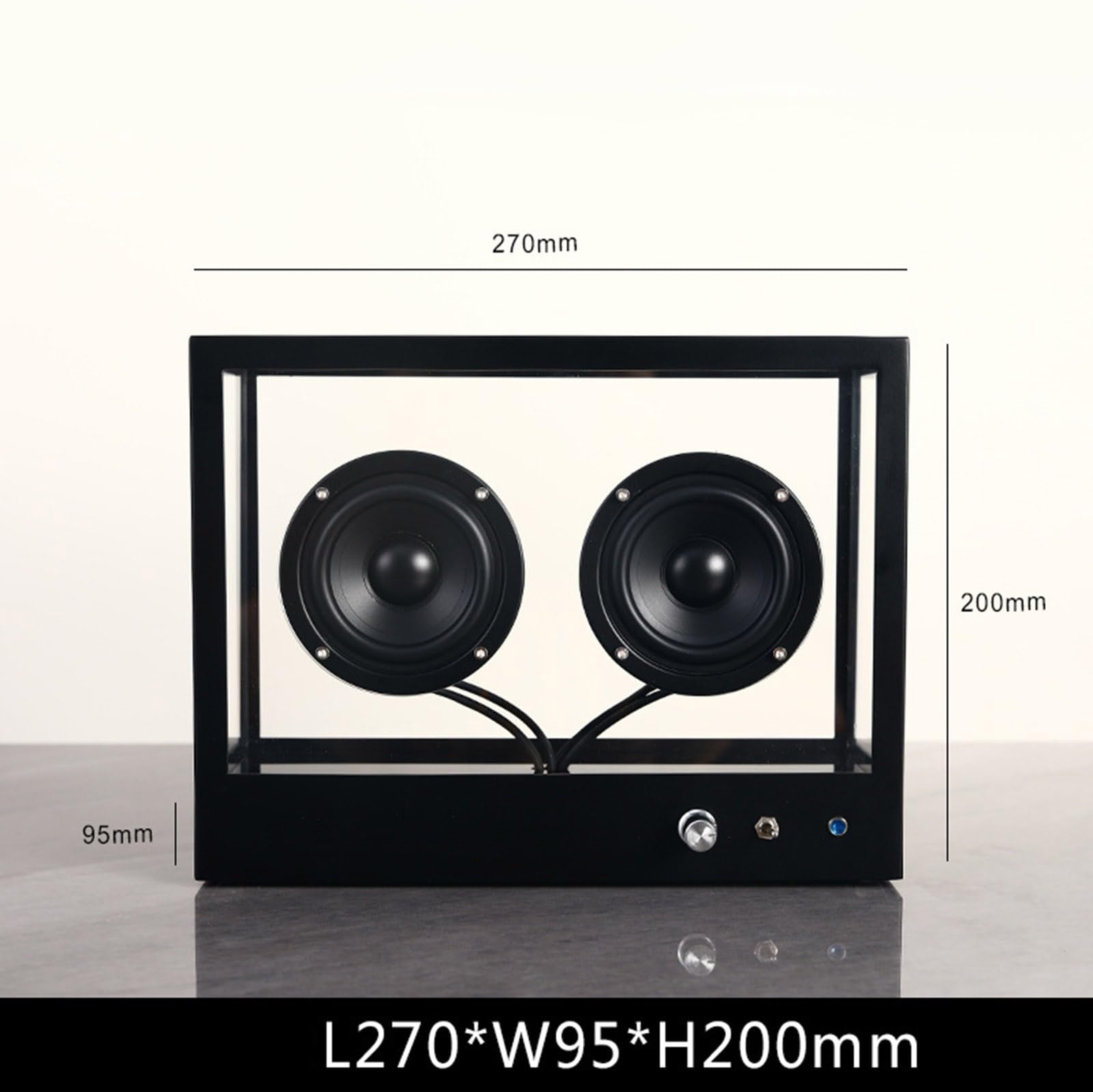 Altoparlante portatile Bluetooth, subwoofer con supporto USB/AUX, sistema stereo dal design trasparente, ideale per interni ed esterni, per ragazzi