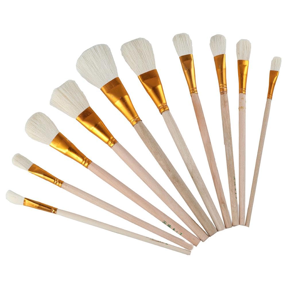 画材ペイントブラシ（10本入り）✖︎10セット Amazon.co.jp: LIKENNY 画材筆 ペイントブラシ 10本セット 油絵