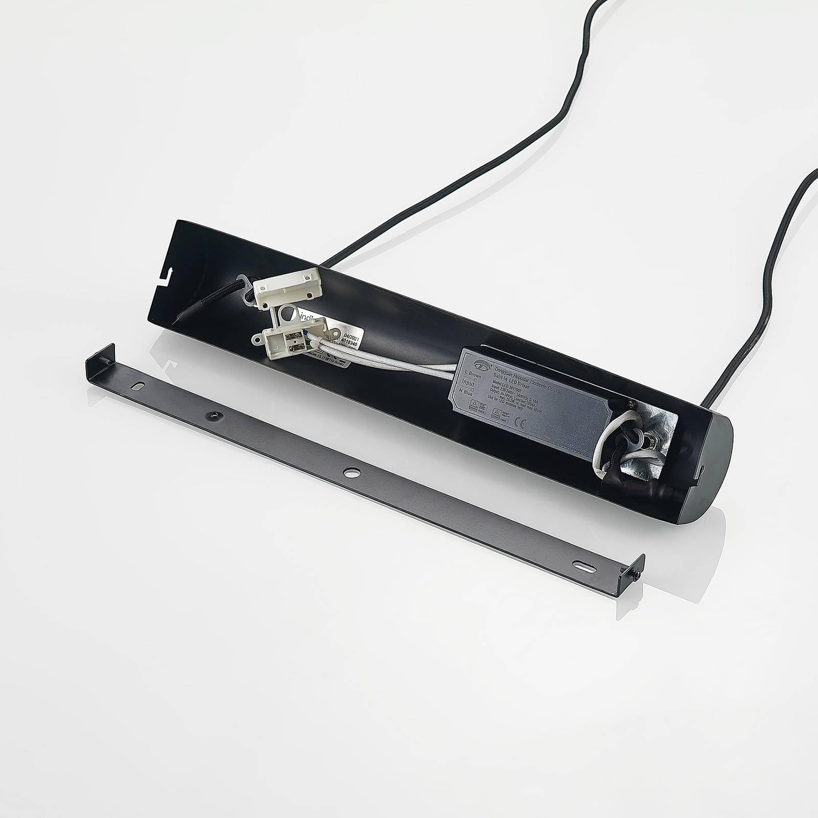 Lindby LED Lámpara colgante Nekala en Negro hecho de Madera e.o. para Salón & Comedor (1 llama, lámpara, techo