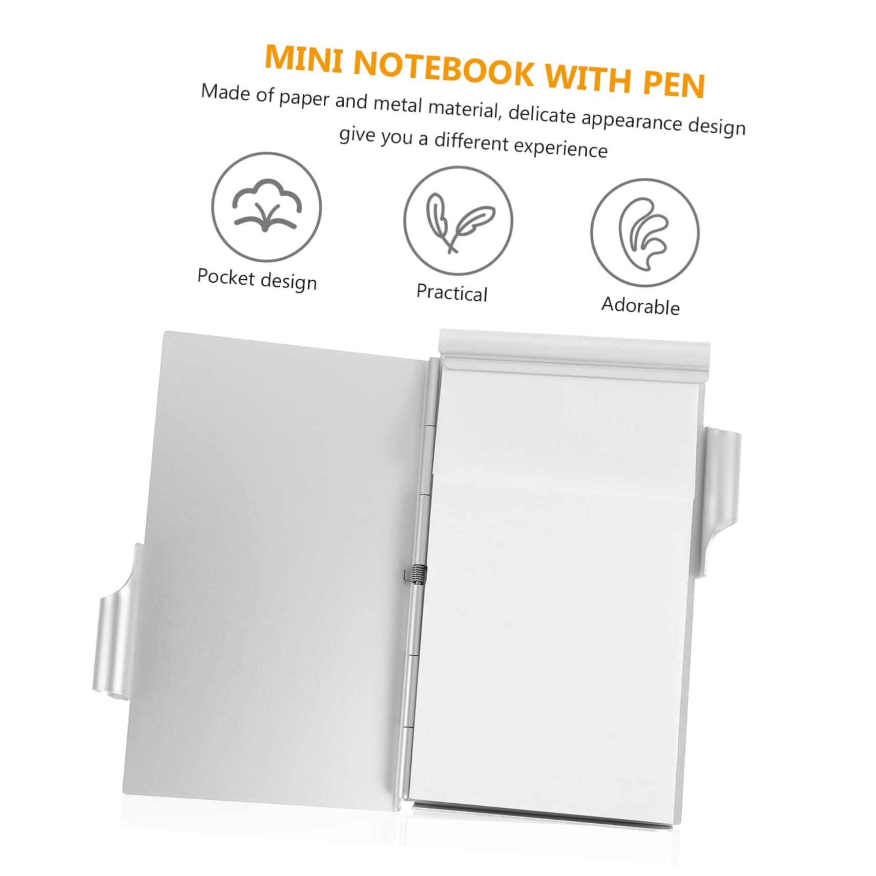 Operitacx 10stücke Metal Notebook Mini Notizbuch Mit Stift Tragbarer Notizblock Aus Kreatives Und Design Für Büro Schule Und Reisen Mit Abreißbaren Blättern
