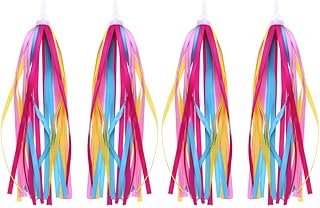 BESPORTBLE 2Pairs Bike Streamers Bicycle Handlebar Grips Tassels Ribbons Baby Carrier Accessories for Kids Boys Girls