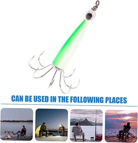 Miniatura 3 de Unomor Pulpo Calamar Gancho de Pesca Jigs Calamar Jig Anzuelos para Cebo de Camarón Accesorios de Pesca Brillante Pesca